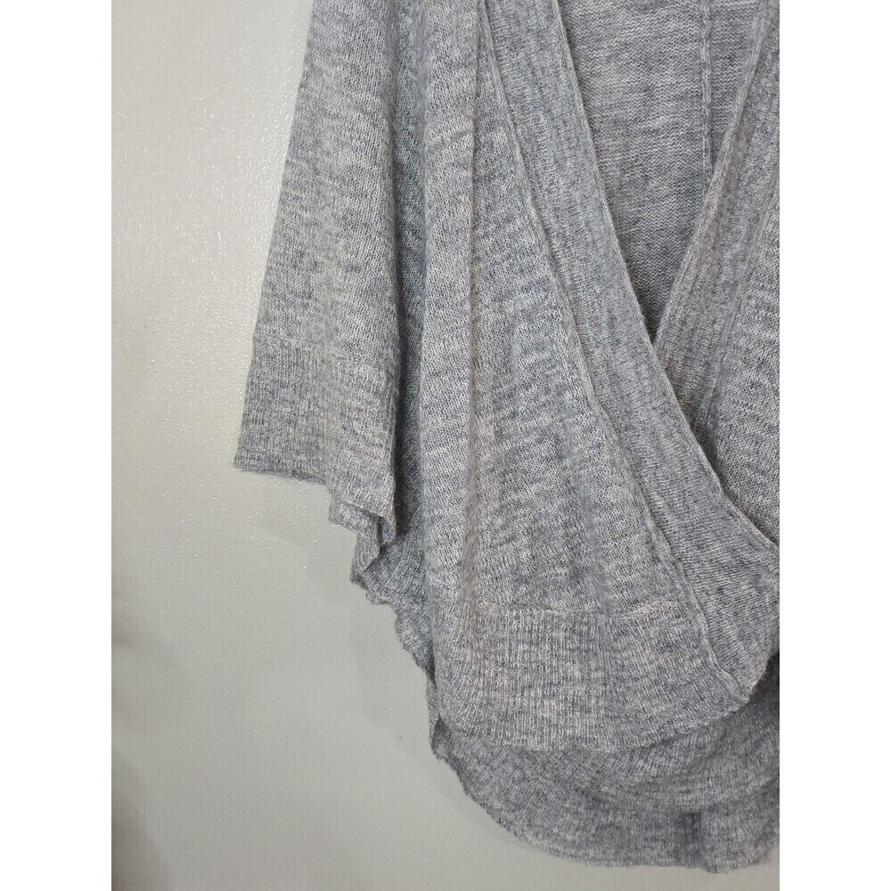 Anthropologie Knit & Knotted Alpaca Wool Blend Wrap Cardigan Gray Womens M - Picture 6 of 16